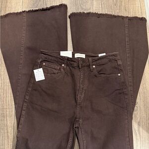 Shyanne Dark Brown Women's Flare Jeans 31x34